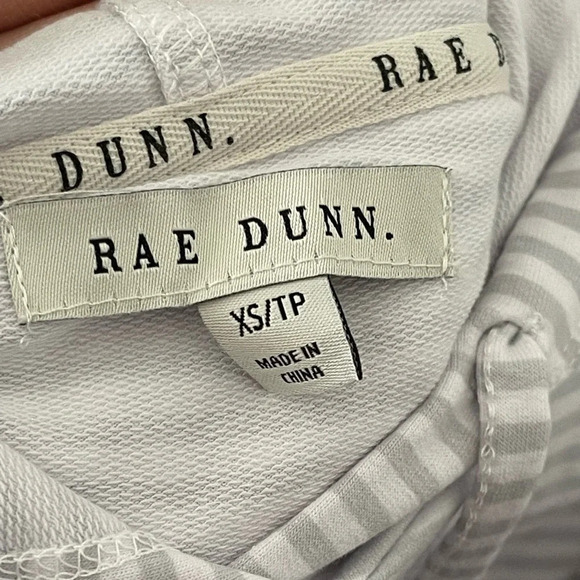 Rae Dunn Love Striped Hoodie Size XS NWT - Picture 3 of 6